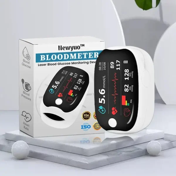 Newyuo™ Advanced Laser Glucose Monitor – No Pricks, 99.9% Accuracy!
