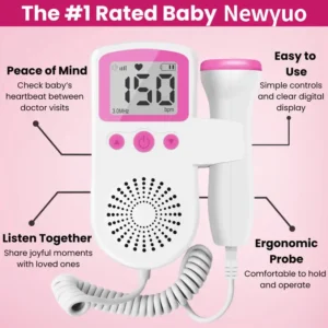 Newyuo™ BabyEcho Doppler — Hear Your Baby’s Heartbeat at Home + Free Ultrasound Gel