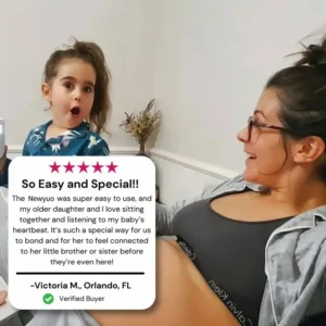 Newyuo™ BabyEcho Doppler — Hear Your Baby’s Heartbeat at Home + Free Ultrasound Gel