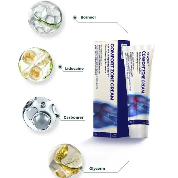 Newyuo™ Hemorrhoid Cream, Hemorrhoid Relief for Pain, Itching, Swelling & Soreness