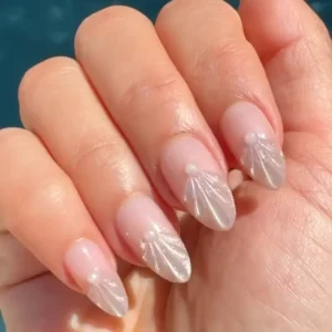 Newyuo Siren's Cove Press On Nail Set — Ocean-inspired Collection