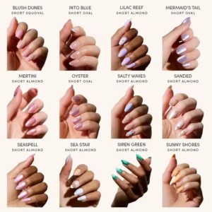 Newyuo Siren's Cove Press On Nail Set — Ocean-inspired Collection