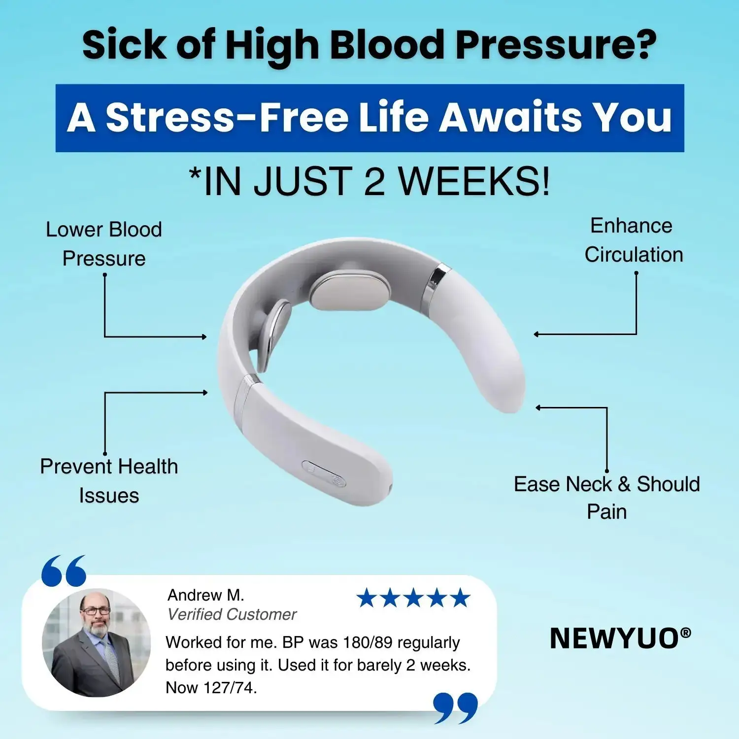 🔥Last Day 50% Off NEWYUO® Blood Pressure Reducing Automatic Massager