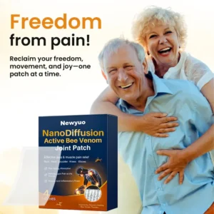 Newyuo® NanoDiffusion Active Bee Venom Joint Patch –🐝 🦵Relief for Shoulder, Neck, Back & Knee Pain in 10 Minutes!
