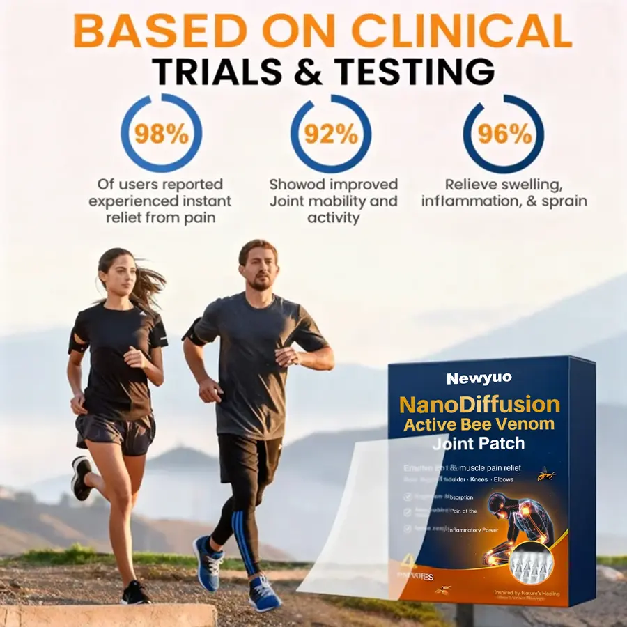 Newyuo® NanoDiffusion Active Bee Venom Joint Patch –🐝 🦵Relief for Shoulder, Neck, Back & Knee Pain in 10 Minutes!