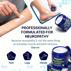 Newyuo™ Neuropathy Relief Cream – Pain Relief for Neuropathy, Nerve Pain in Feet, Legs, Hands & Arms