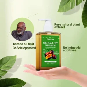 Newyuo Batana Oil & Rosemary Shampoo - Nourishing Volumizing Shampoo for Men and Women - Cleanses the scalp，Reduces hair loss, repairs damage and aids hair growth