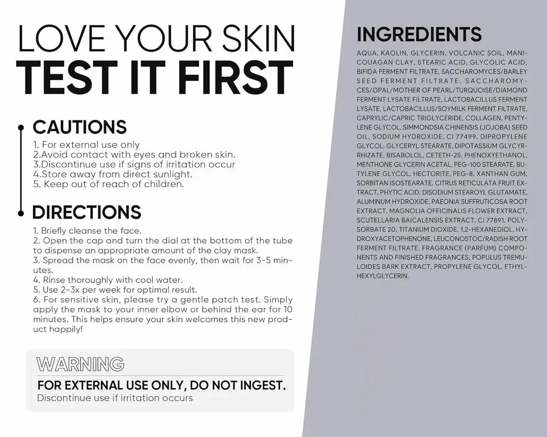 Newyuo™ mudpack,deep clean clay mask stick