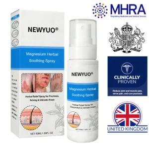 💥 Psoriasis, Eczema, or Genital Itch? Newyuo® Magnesium Herbal Spray Clears It All — MHRA Approved Formula!