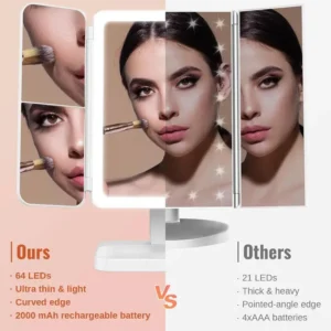 Newyuo™ Trifold LED Makeup Mirror