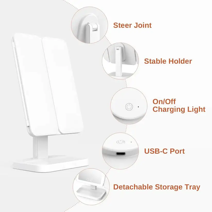 Newyuo™ Trifold LED Makeup Mirror