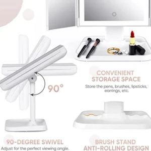 Newyuo™ Trifold LED Makeup Mirror