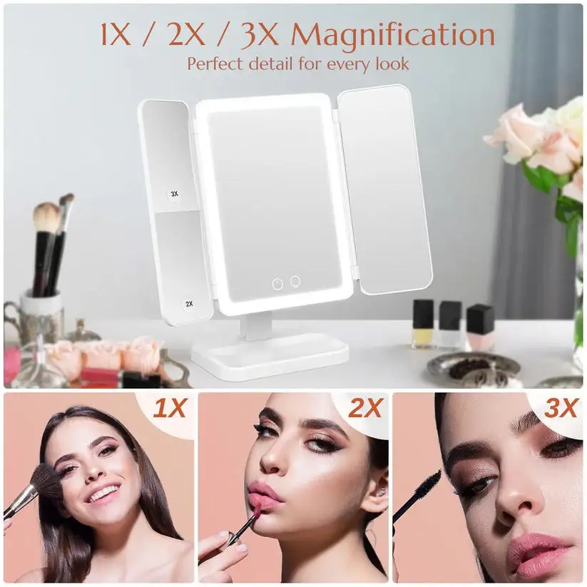 Newyuo™ Trifold LED Makeup Mirror