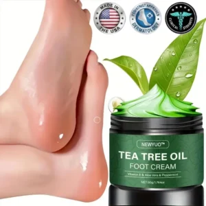 🎁 NEWYUO™ Limited-Time Offer 🎁 - Don't miss out!Tea Tree Oil Foot Cream (Repairs Dry Cracked Heels, Soothes Tired Feet, Eliminates Odor & Restores Soft Skin)