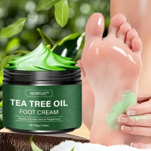 🎁 NEWYUO™ Limited-Time Offer 🎁 - Don't miss out!Tea Tree Oil Foot Cream (Repairs Dry Cracked Heels, Soothes Tired Feet, Eliminates Odor & Restores Soft Skin)