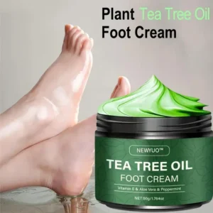 🎁 NEWYUO™ Limited-Time Offer 🎁 - Don't miss out!Tea Tree Oil Foot Cream (Repairs Dry Cracked Heels, Soothes Tired Feet, Eliminates Odor & Restores Soft Skin)