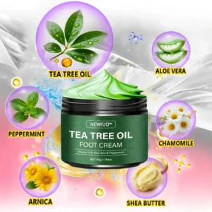 🎁 NEWYUO™ Limited-Time Offer 🎁 - Don't miss out!Tea Tree Oil Foot Cream (Repairs Dry Cracked Heels, Soothes Tired Feet, Eliminates Odor & Restores Soft Skin)
