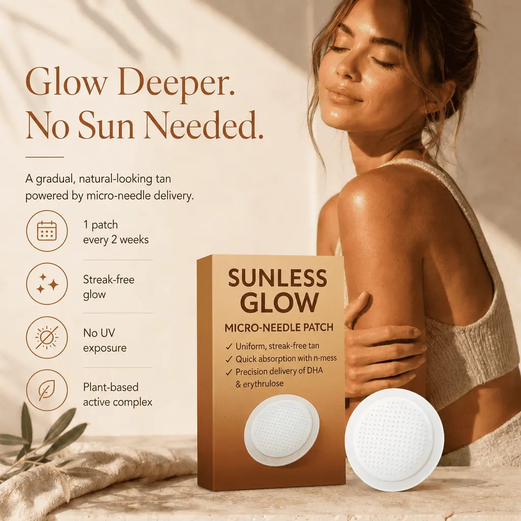 Newyuo®✨ Sunless Glow Micro-Needle Tanning Patch⚡ No Sun, No Streaks, Just a Natural Tan Glow 🌞