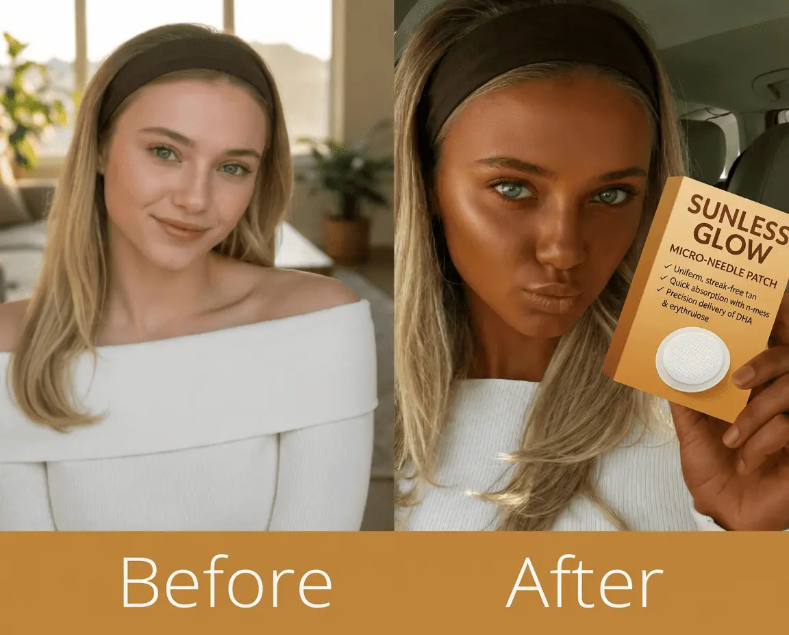 Newyuo®✨ Sunless Glow Micro-Needle Tanning Patch⚡ No Sun, No Streaks, Just a Natural Tan Glow 🌞