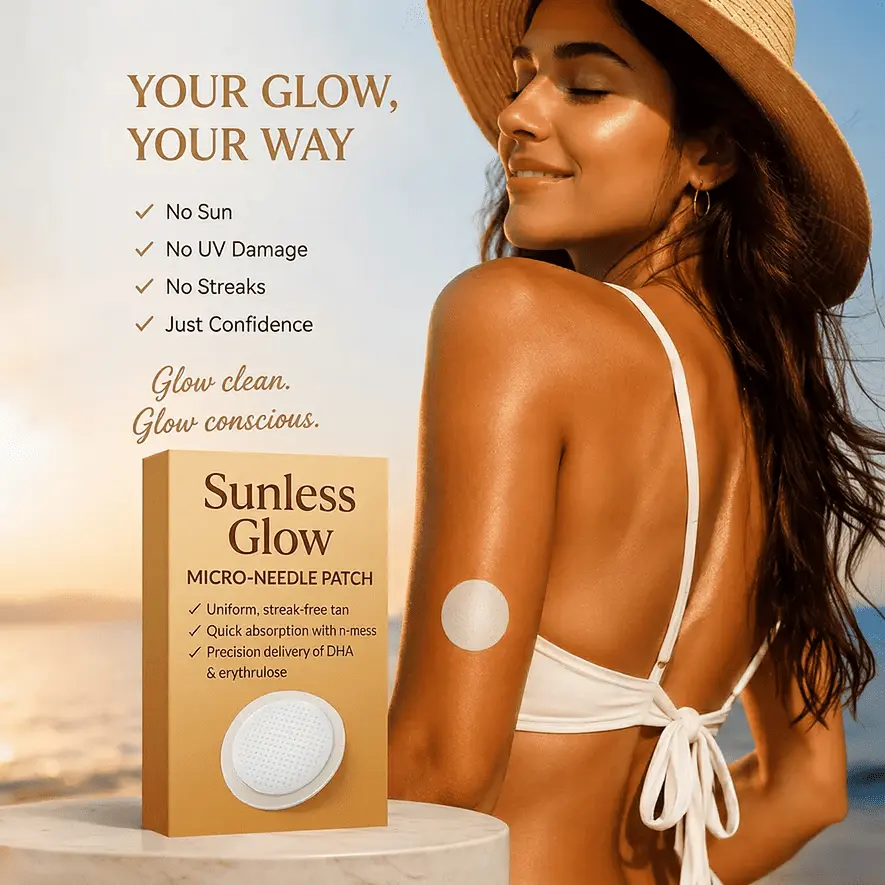 Newyuo®✨ Sunless Glow Micro-Needle Tanning Patch⚡ No Sun, No Streaks, Just a Natural Tan Glow 🌞