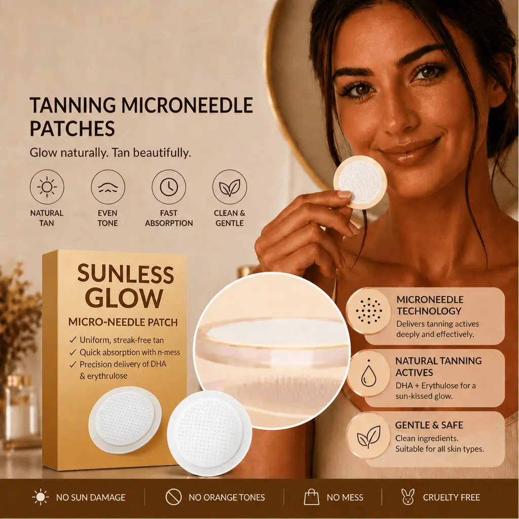 Newyuo®✨ Sunless Glow Micro-Needle Tanning Patch⚡ No Sun, No Streaks, Just a Natural Tan Glow 🌞