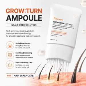 Newyuo Hair Growth Serum | Nourishing Scalp Treatment with Built-In Brush