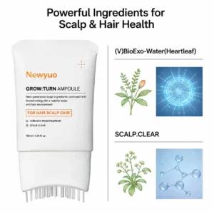 Newyuo Hair Growth Serum | Nourishing Scalp Treatment with Built-In Brush